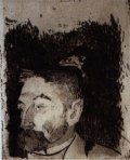 Paul Gauguin, Portrait de Stéphane Mallarmé dédié à Daniel de Monfreid.
