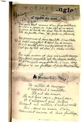 « L'Égalité des sexes », manuscrit inséré dans Littérature (BRT 162) - © Succession Paul Eluard et B.L.J.D.