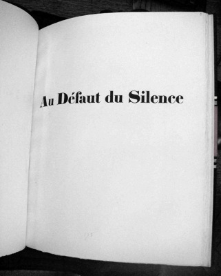 Au défaut du silence, page de titre - © Succession Paul Eluard et B.L.J.D.